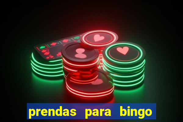 prendas para bingo de natal